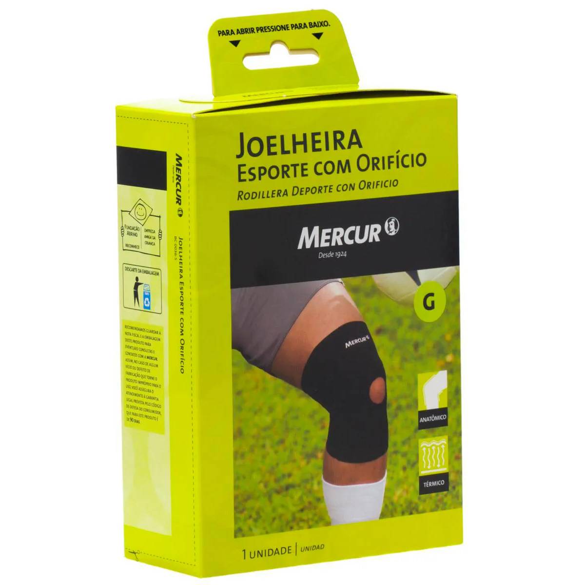 Joelheira Esporte com Orifício Tamanho G