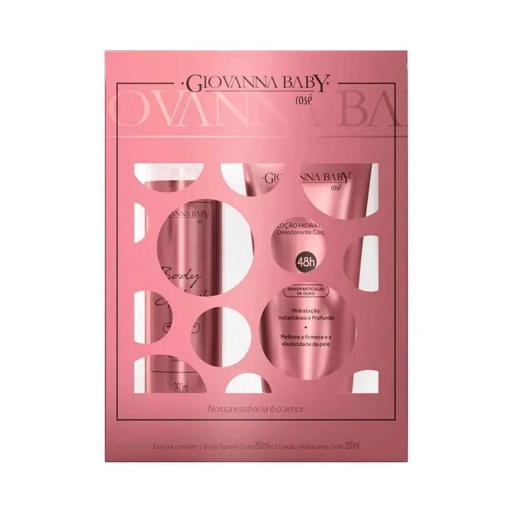 Kit Body Splash + Locao Hidratante Rose Giovanna Baby