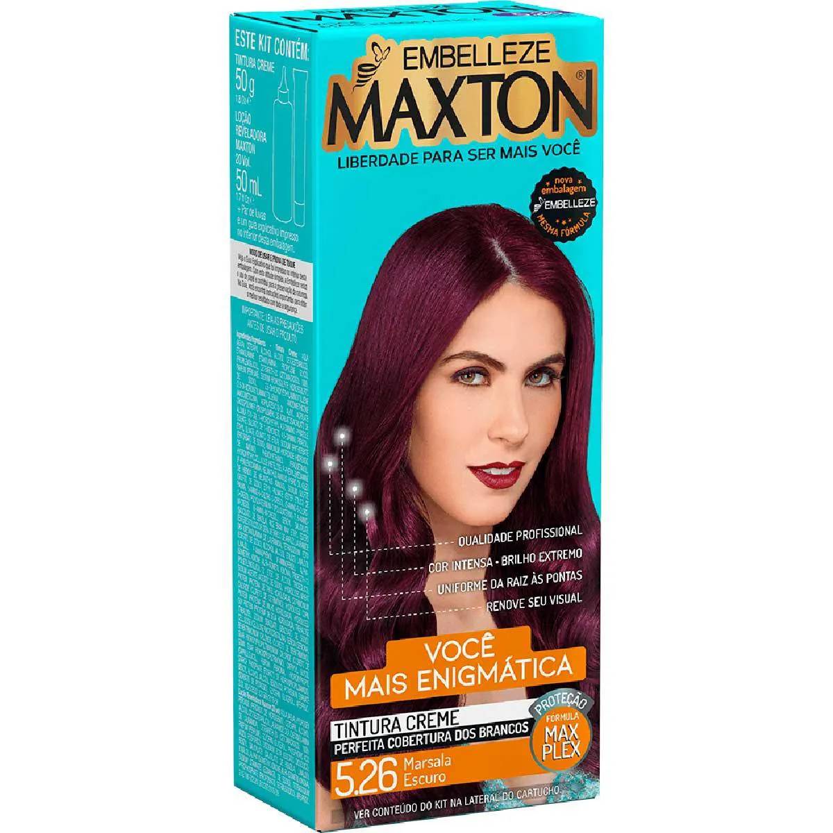 Kit Coloração Maxton Marsala Escuro 5.26
