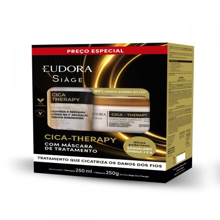 Kit Siàge Cica-therapy Shampoo 250ml + Máscara Capilar Cicatrizante 250g