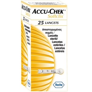 Lancetas Accu Chek Softclix Controle de Glicose 25 lancetas