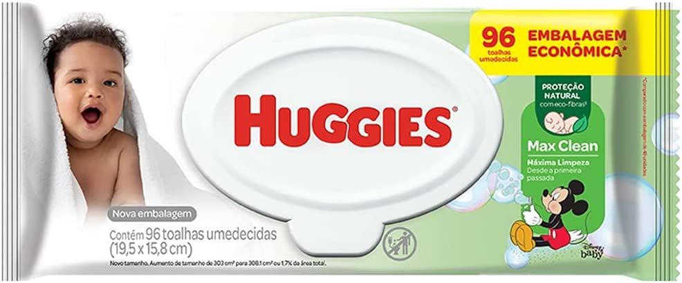 Lenço Umedecido Huggies Max Clean 96 unidades