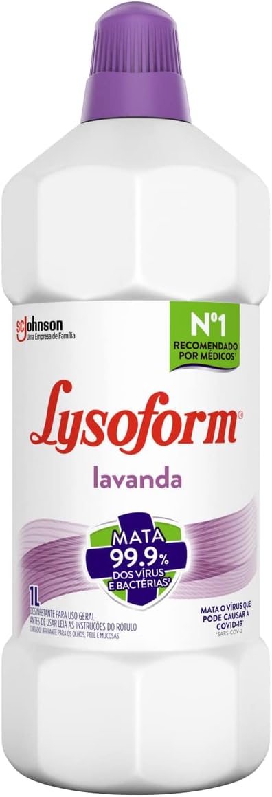 Lysoform Lavanda Desinfetante Líquido Limpeza Pesada e Eficiente 1000ml