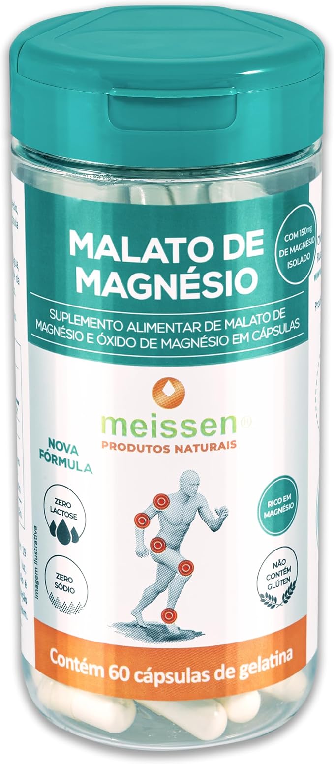 Malato de Magnésio 500mg 60 cápsulas