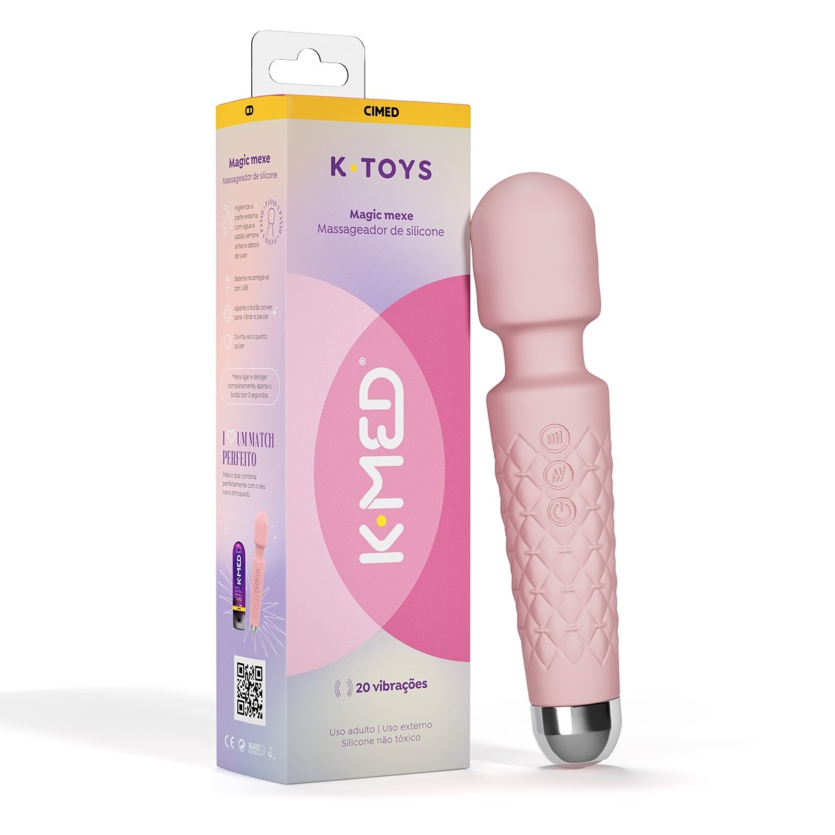 Massageador de Silicone Vibrador Magic Mexe K-Toys