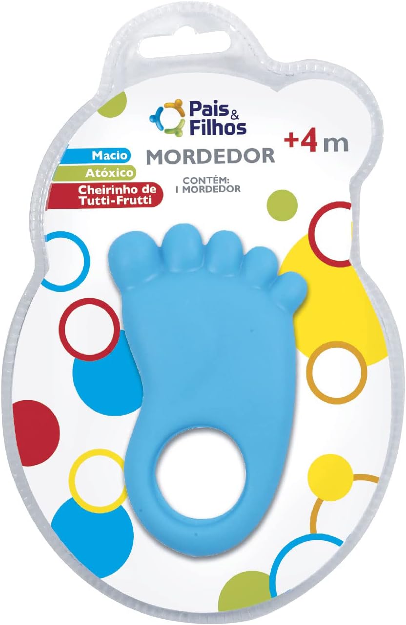 Mordedor Pezinho Azul For Baby Pais e Filhos