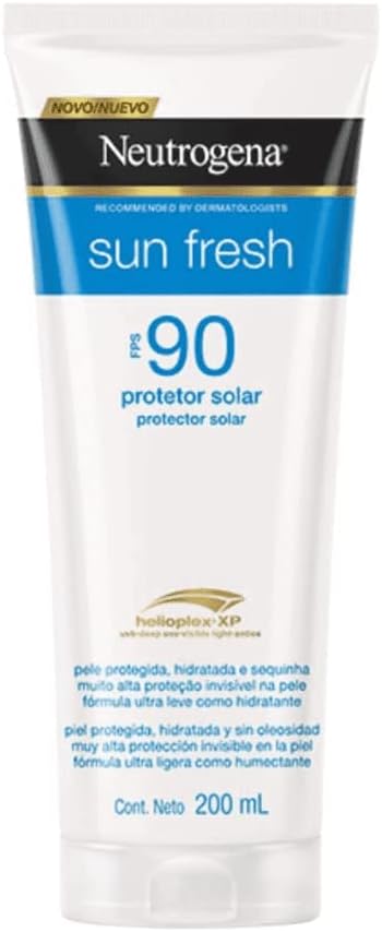 Neutrogena Sun Fresh Protetor Solar Corpo e Rosto Loção FPS90 200ml