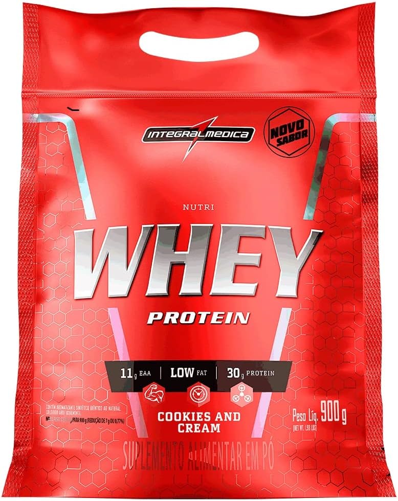 Nutri Whey Protein Refil Cookies & Cream Integralmedica 900g