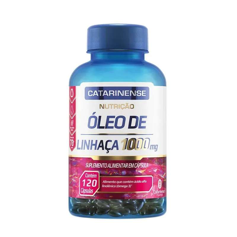 Óleo de Linhaça 1000mg Catarinense 120 cápsulas