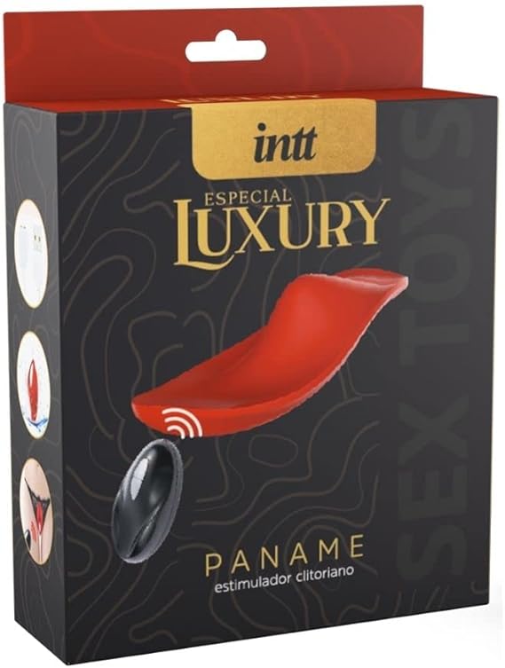 Paname Intt Vibrador de Calcinha com Controle Remoto Sem Fio Vermelho