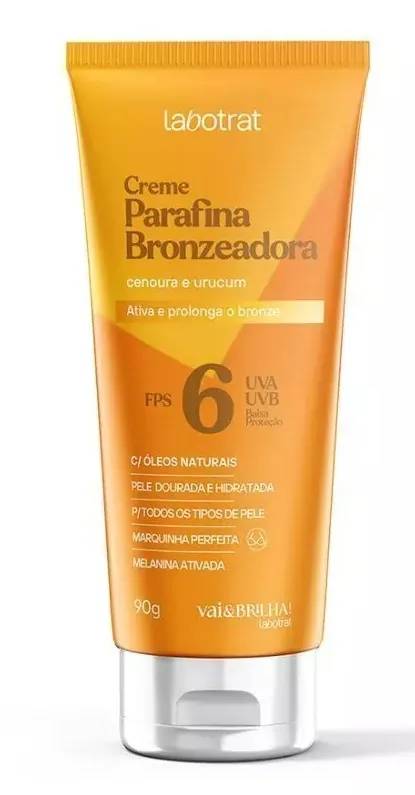 Parafina Bronzeadora Corpo Cenoura Urucum FPS6 90g
