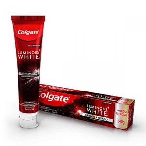 Pasta de Dente Colgate Luminous White Carvão Ativado com Flúor 140g
