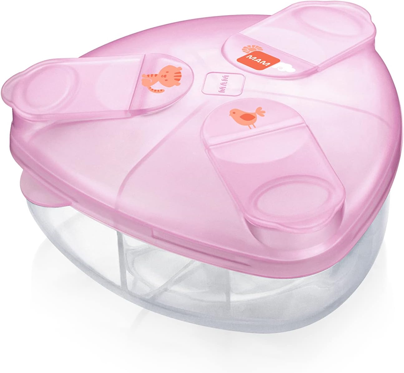 Pote de Armazenamento de Leite em Pó MAM Rosa 40g