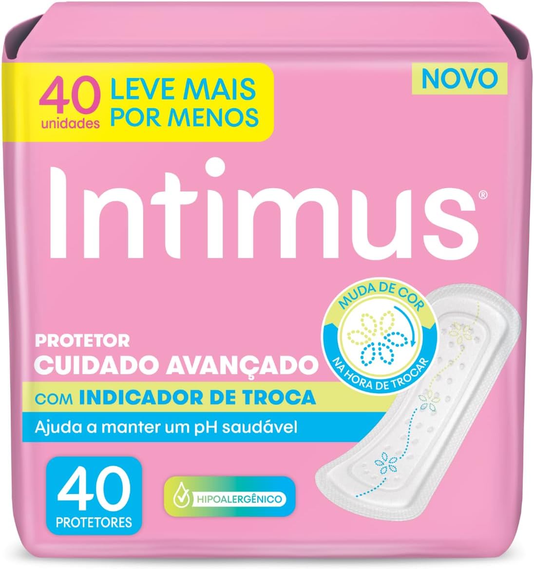 Protetor Diário Intimus com Indicação de Troca 40 unidades