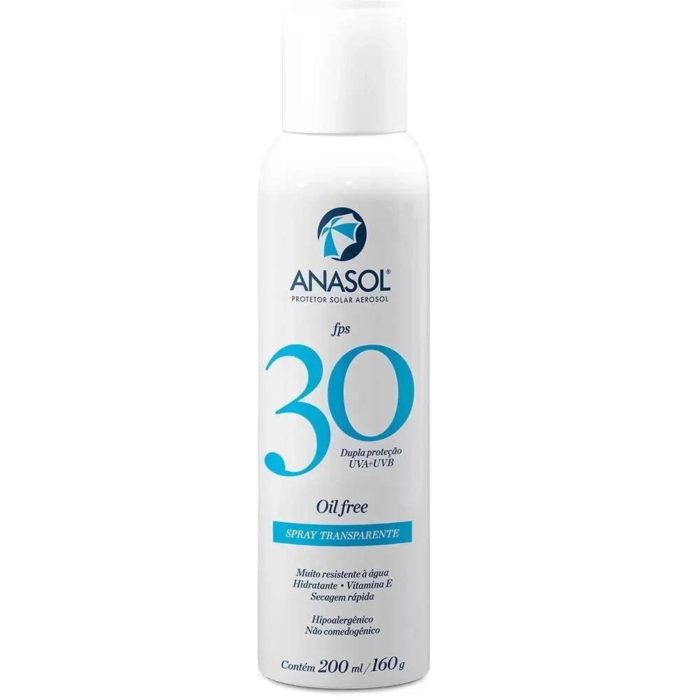 Protetor Solar Corporal Anasol Spray Transparente FPS30 200ml
