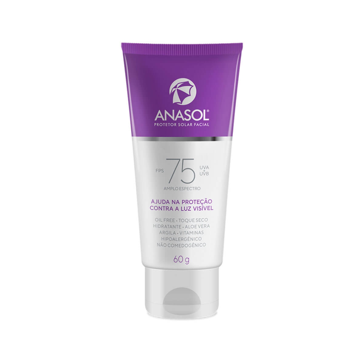 Protetor Solar Facial Anasol Amplo Espectro FPS75 60g
