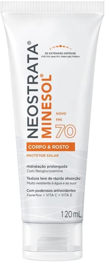 Protetor Solar Facial e Corporal FPS70 NeoStrata Minesol 120ml