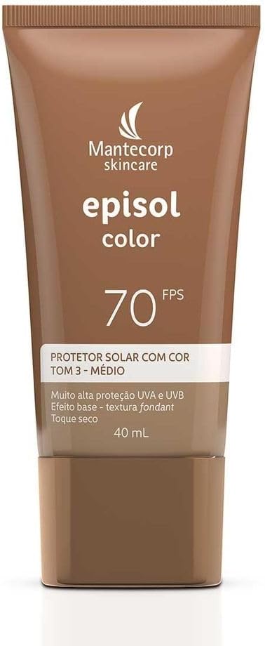 Protetor Solar Facial Episol Color FPS70 Tom 3 Médio 40ml