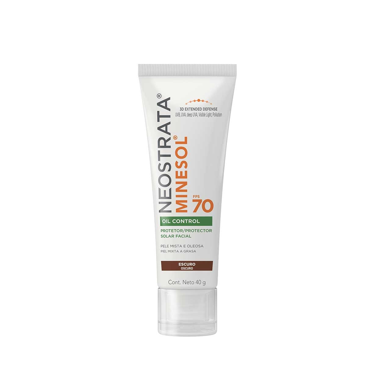 Protetor Solar Facial Neostrata Minesol Oil Control Cor Escuro FPS70 40g