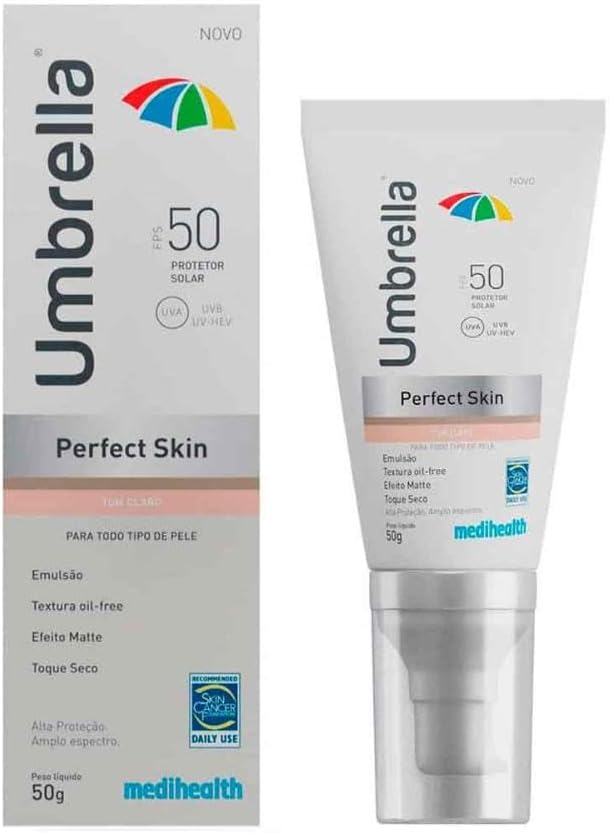 Protetor Solar Facial Umbrella Perfect Skin FPS50 Claro 50g