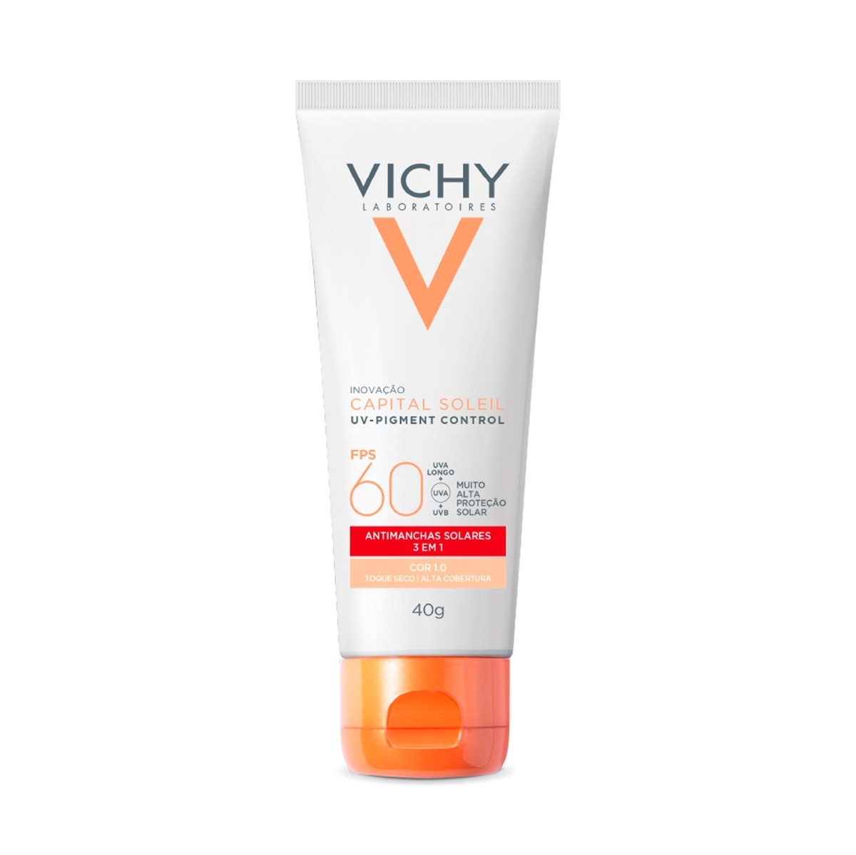 Protetor Solar Facial Vichy UV Pigment Control FPS60 com Cor 1.0 40g