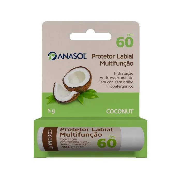 Protetor Solar Labial Anasol Coconut FPS60 5g