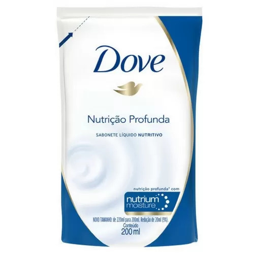Refil Sabonete Líquido Corporal Dove Nutrição Profunda 200ml