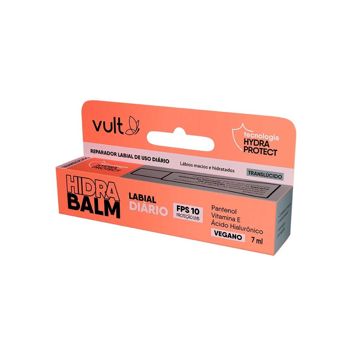 Reparador Labial Vult Hidra Balm Labial Diário FPS10 Translúcido 7ml
