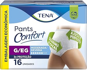 Roupa Íntima Descartável Unissex Tena Pants Confort G/EG Absorção Intensa 16 unidades