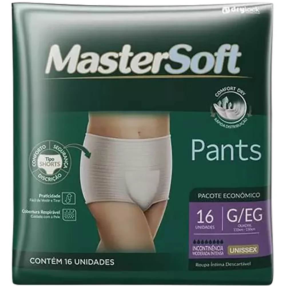 Roupa Íntima MasterSoft Pants G/EG 16 unidades