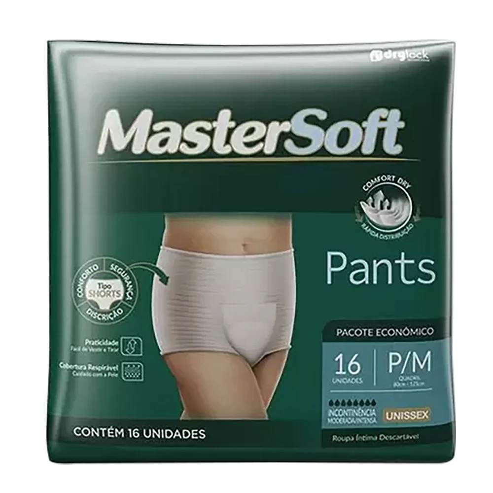 Roupa Íntima MasterSoft Pants P/M 16 unidades