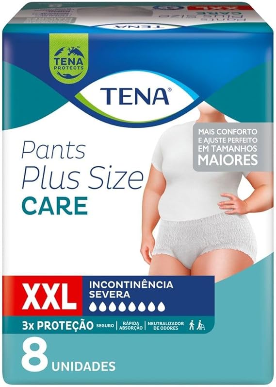 Roupa Íntima Tena Pants Plus Size Care XXL 8 unidades