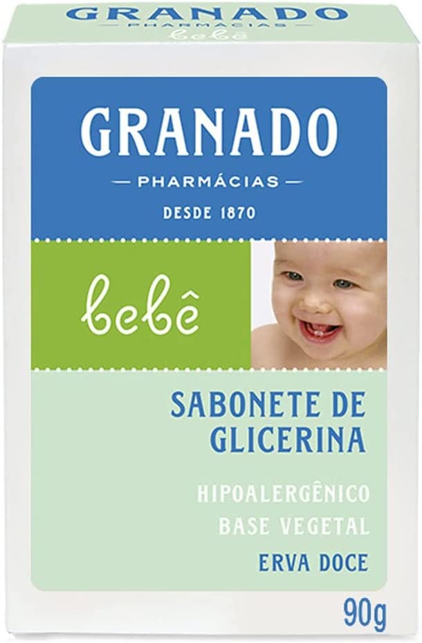 Sabonete Barra de Glicerina Granado Bebê Erva-doce 90g
