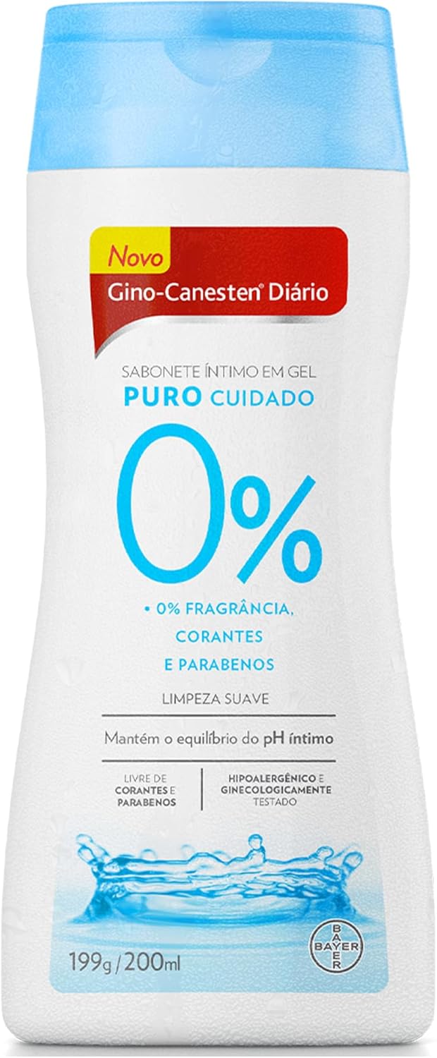 Sabonete Íntimo Gino-Canesten Diário Puro Cuidado 200ml