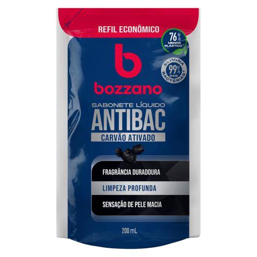 Sabonete Líquido Bozzano Antibac Carvão Ativado Refil 200ml