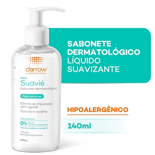 Sabonete Líquido Dermatológico Darrow Suavié Pele Sensível 140ml