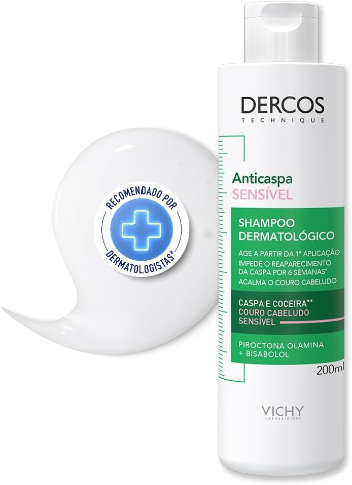 Shampoo Anticaspa Vichy Dercos Couro Cabeludo Sensível 200ml