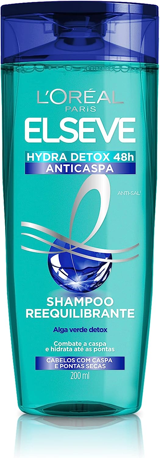 Shampoo Elseve L'Oréal Hydra Detox 48h Anti-Caspa 200ml