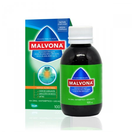 Solução Antisséptica Bucal Malvona 100ml