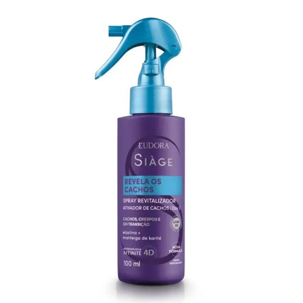Spray Capilar Revitalizador Revela Os Cachos Eudora Siàge 100ml