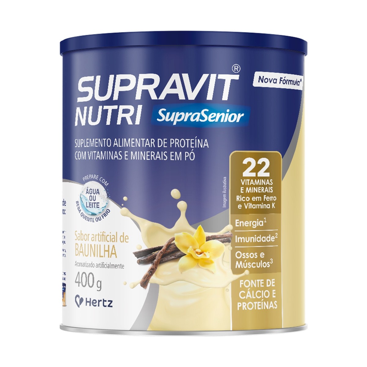 Supravit Nutri SupraSenior Suplemento Alimentar Sabor Baunilha 400g