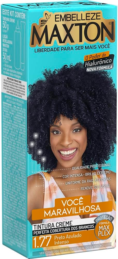 Tinta de Cabelo Embelleze Maxton Preto Azulado Intenso 1.77