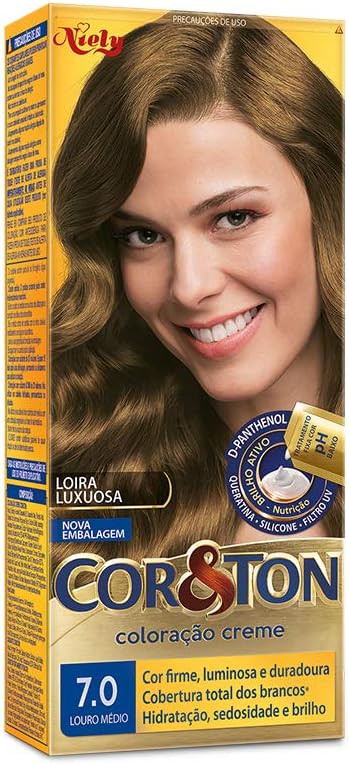 Tintura Cor&ton Coloração em Creme 7.0 Louro Médio