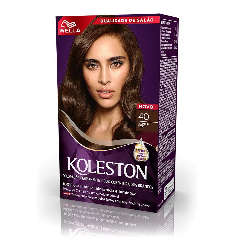 Tintura Creme Koleston 40 Castanho Médio