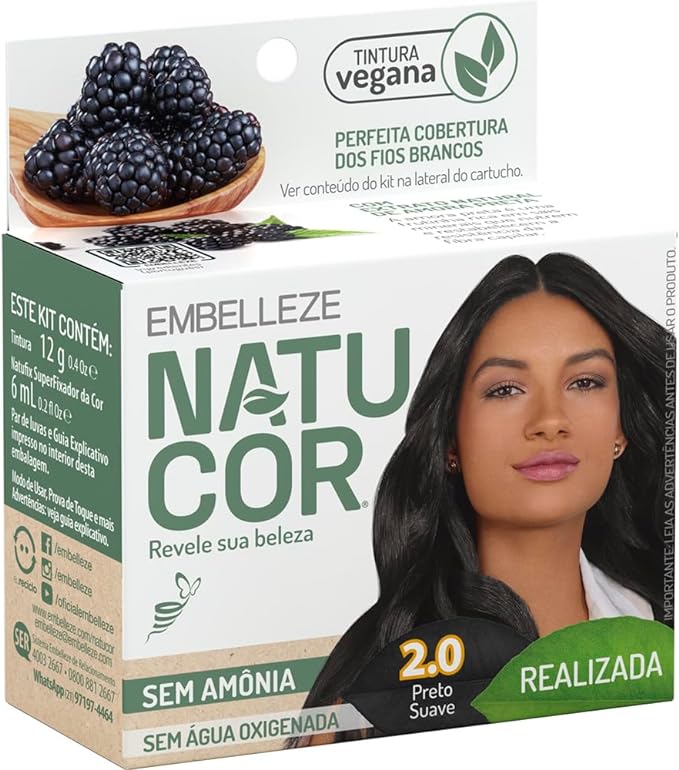 Tintura Natucor 2.0 Preto Suave 12g