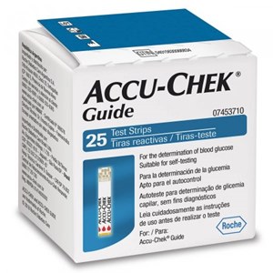 Tiras Accu Chek Guide Para Controle de Glicemia 25 Tiras