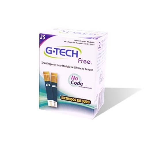 Tiras Reagentes G-Tech Free 1 para Medição de Glicose 25 unidades