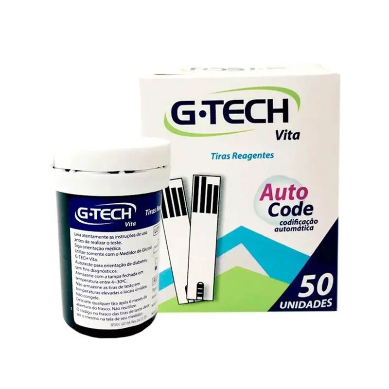 Tiras Reagentes G-Tech Vita Auto Code 50 unidades