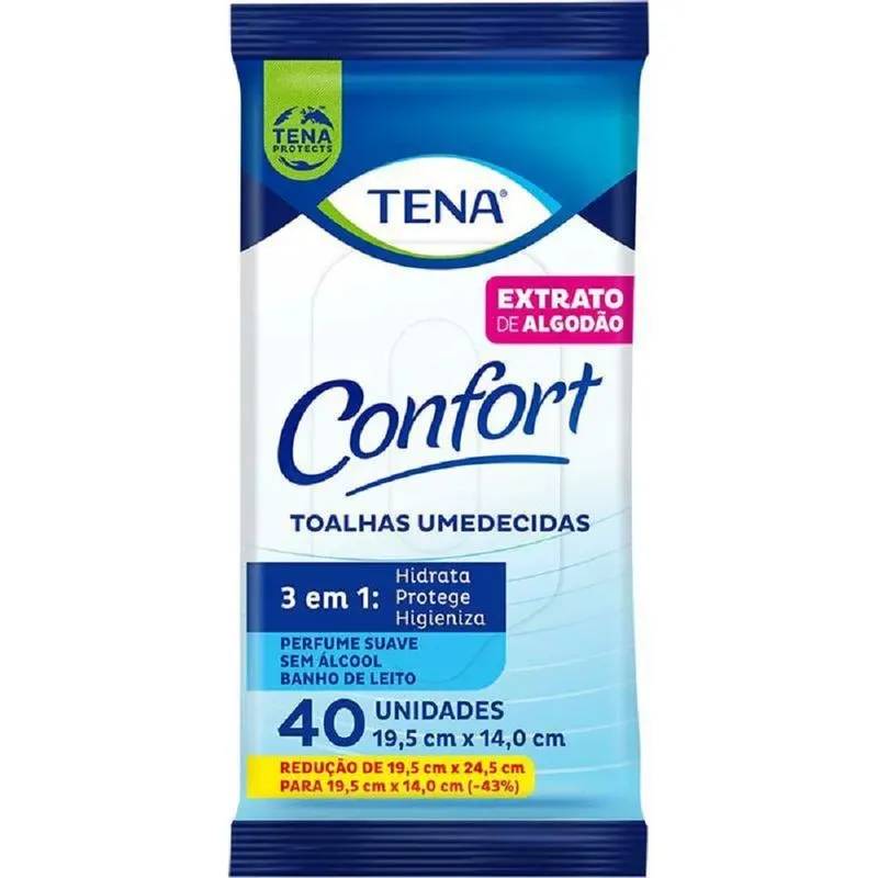 Toalha Umedecida Tena Confort 40 unidades