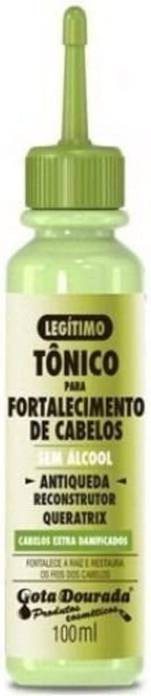 Tônico Fortalecedor Cabelos Antiqueda Reconstrutor Gota Dourada 100ml